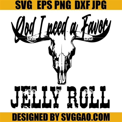 jelly roll skull svg