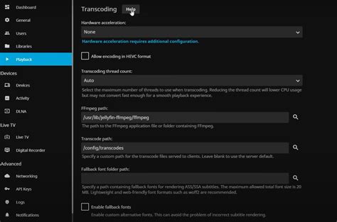 Jellyfin Disable Transcoding