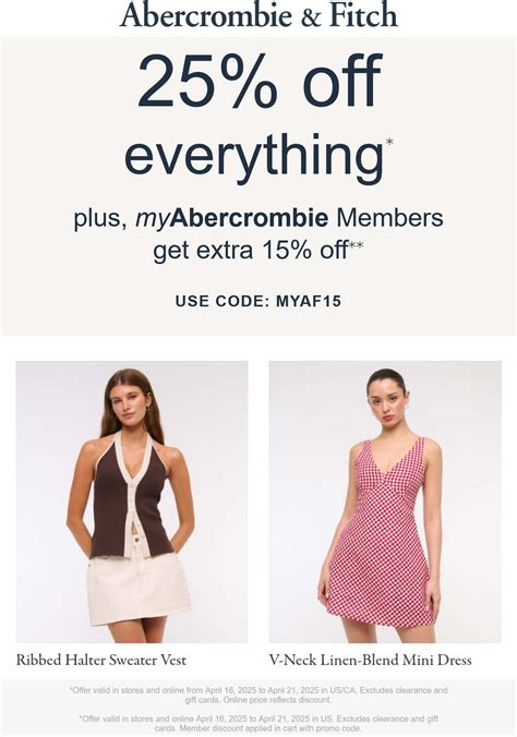 Jen Reed Promo Code Abercrombie