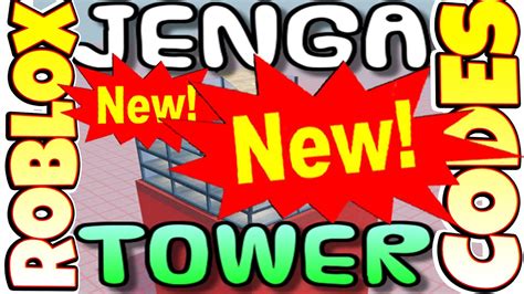 jenga tower roblox codes