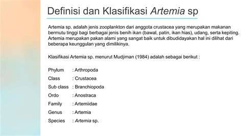 Jenis Artemia