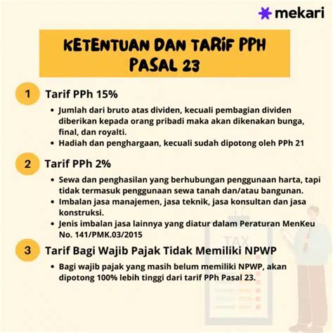 jenis jasa yang tidak dikenakan pph 23