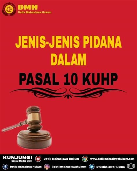 jenis jenis pidana dalam kuhp