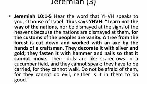 Jeremiah 10 1 5 Slidesharedocs