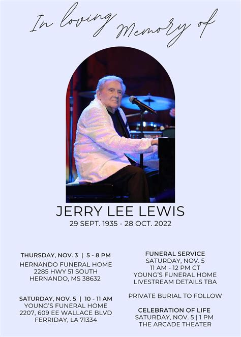 jerry lewis funeral details