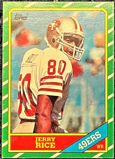 jerry rice 1986 topps card value