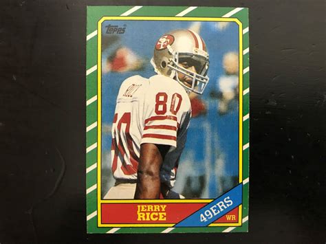 jerry rice 1986 topps rookie card value
