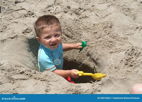 Jersey Kid Digging Hole