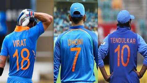 jersey number indian cricket players