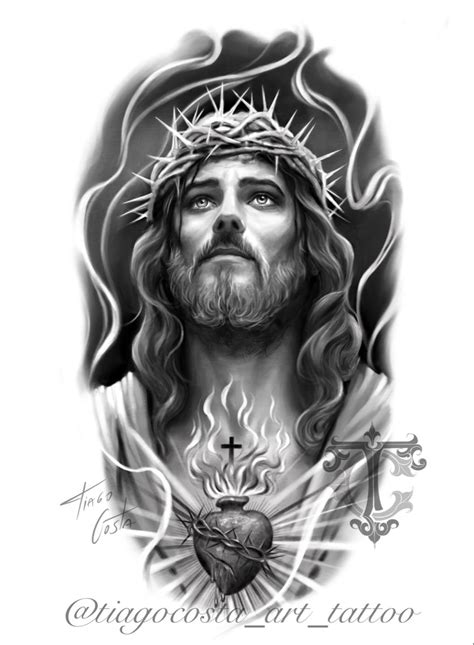 Powerful Jesus Tattoo Design Drawing Ideas