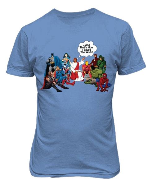 jesus and superheroes save the world shirt