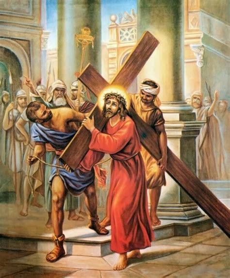 jesus carga con la cruz
