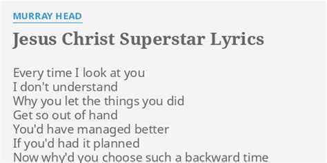 jesus christ superstar lyrics meaning