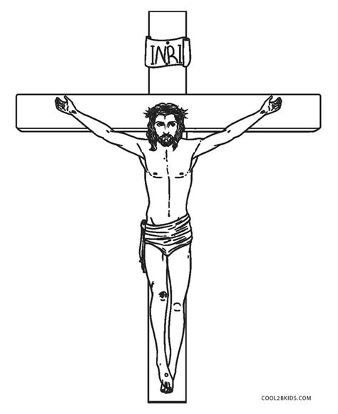 jesus en la cruz para pintar