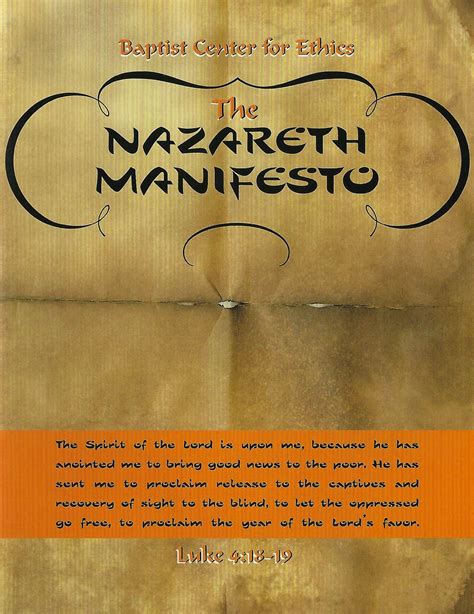 jesus nazareth manifesto