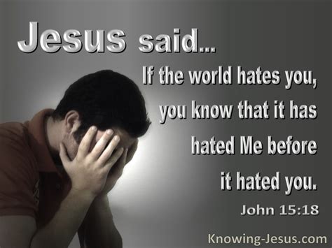 jesus said if the world hated me