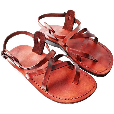 Handcrafted Luxury Men Biblical Leather Sandals Jesus Sandals Brown