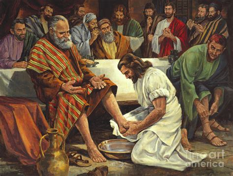 jesus washing feet art