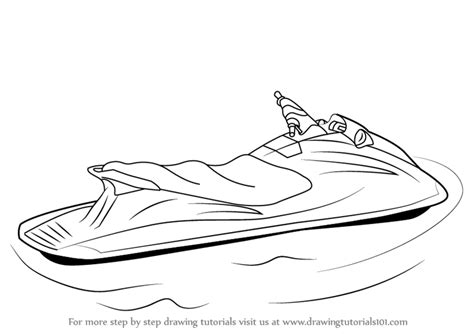 Jet Ski Line Drawing