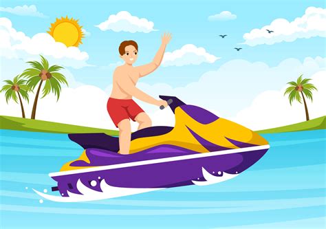 Jet Skiing Cartoon