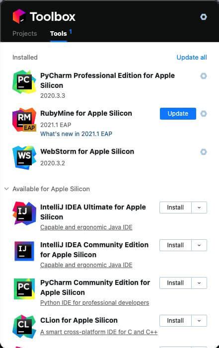 Jetbrains Toolbox Apple Silicon