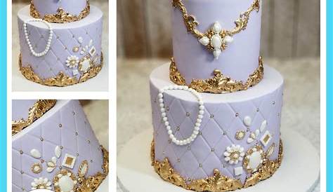 Jewelry Inspired Birthday Cake Blue Sheep Bake Shop Fondant Cakes