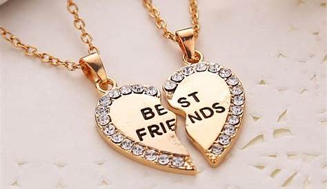 Best Friend Heart Pendant Necklace for 2 - Best Friend Jewelry