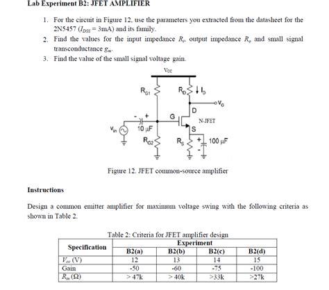 Jfet Amplifier Experiment