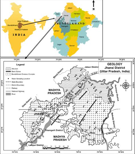 map of india political fill in jhansi or lucknow Brainly.in