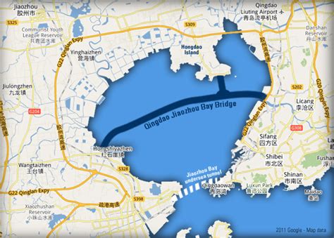 jiaozhou bay bridge map