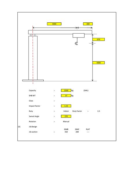 Jib Crane Calculation Excel