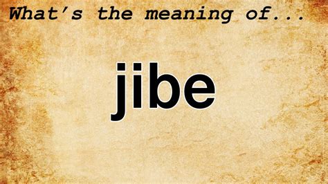 jibe meaning in tamil