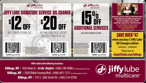 Jiffy Lube Coupons 2014 Launches as Home of Money Saving Deals for