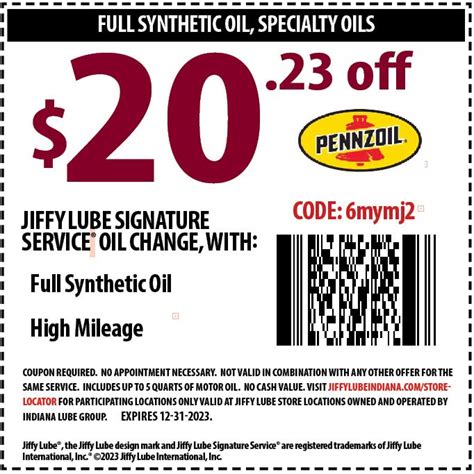 Get The Most Out Of Your Next Oil Change With Jiffy Lube Synthetic Oil Change Coupons