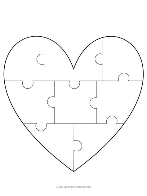 Heart Puzzle Template Illustrations, RoyaltyFree Vector Graphics