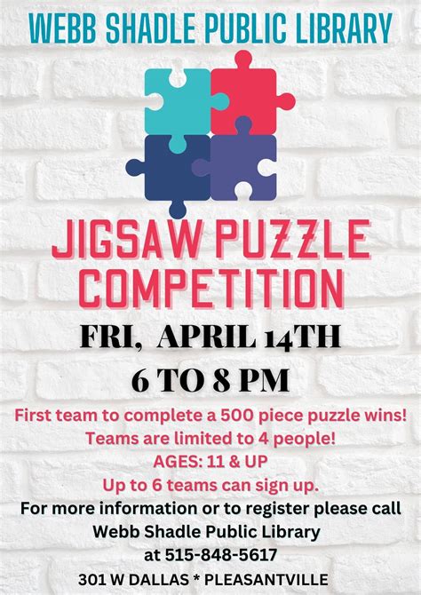 jigsaw puzzle competition near me rules