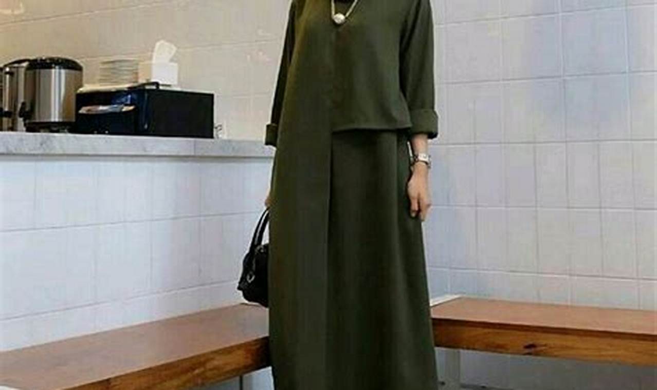 jilbab hijau army cocok dengan baju warna apa
