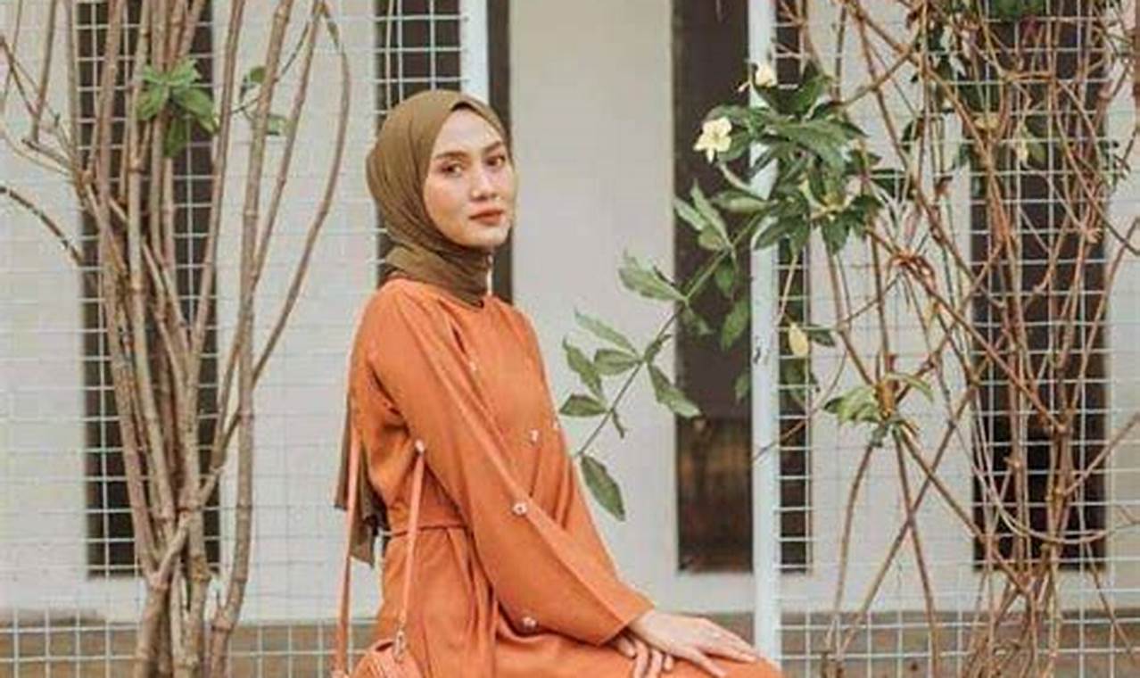 jilbab orange cocok dengan baju warna apa