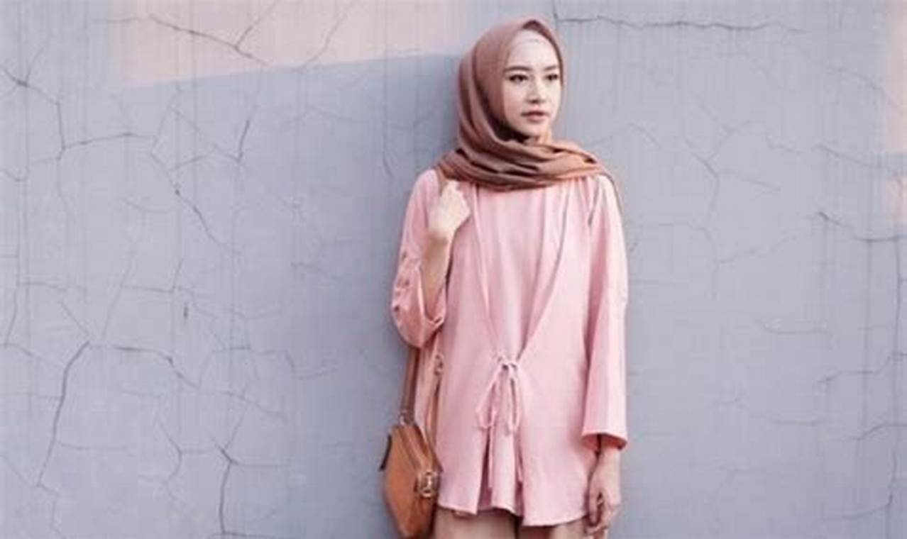 jilbab yang cocok untuk baju pink