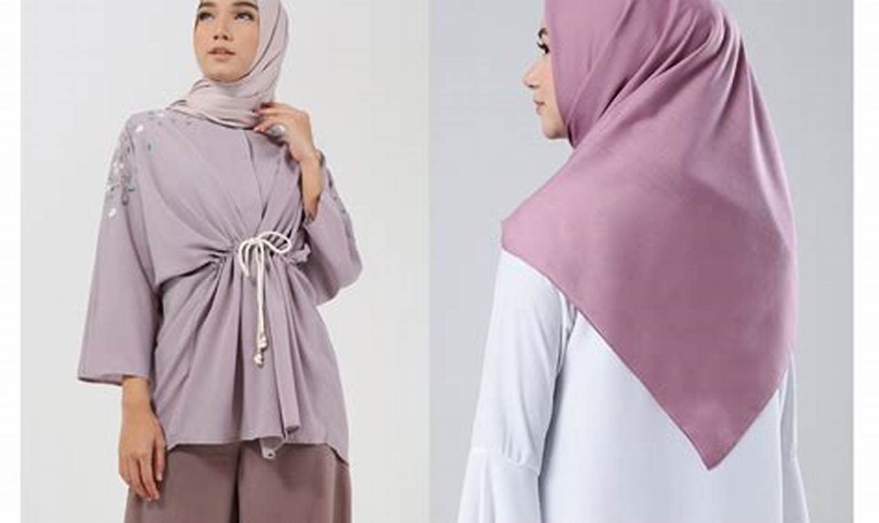 jilbab yang cocok untuk baju warna lavender