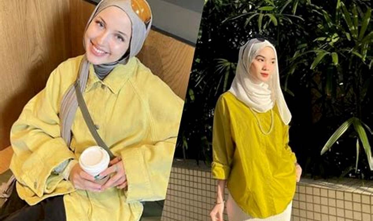 jilbab yang cocok untuk baju warna lime