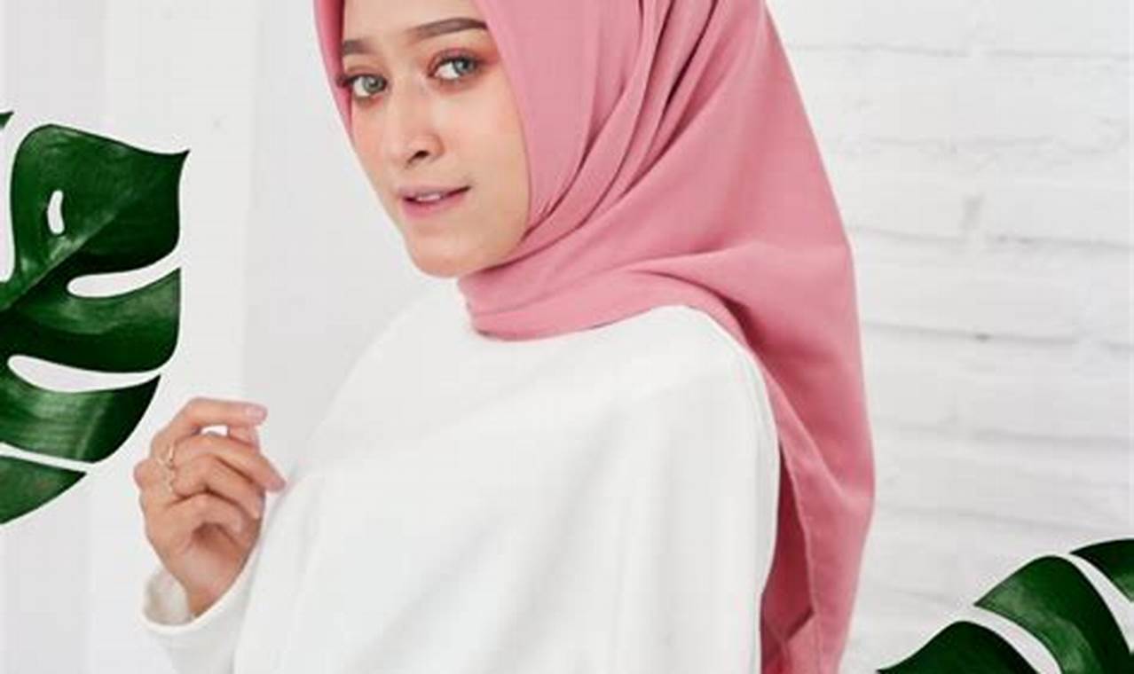 jilbab yang cocok untuk baju warna pink