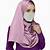 jilbab yang cocok untuk baju warna ungu terong