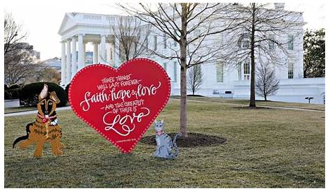 Jill Bidens Valentine Decorations Joe Biden View White House 's Day