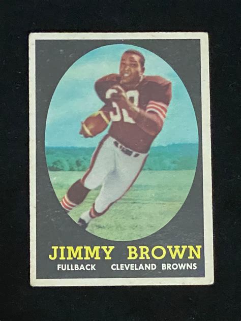 jimmy brown rookie football card
