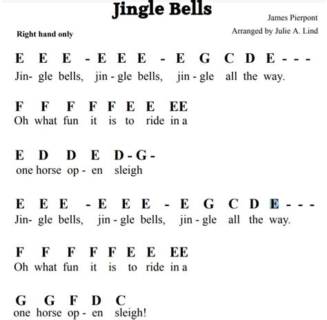 Jingle Bells Piano EASY Tutorial with Letter Notes [with Chords] YouTube