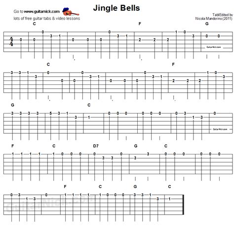 Jingle Bells Guitar Notes