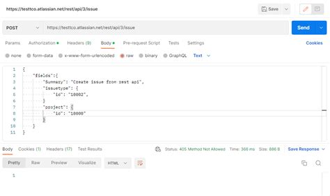 jira api method not allowed