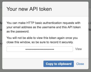 jira create api access token