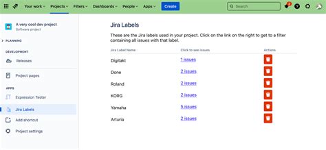 Jira Labels Spaces